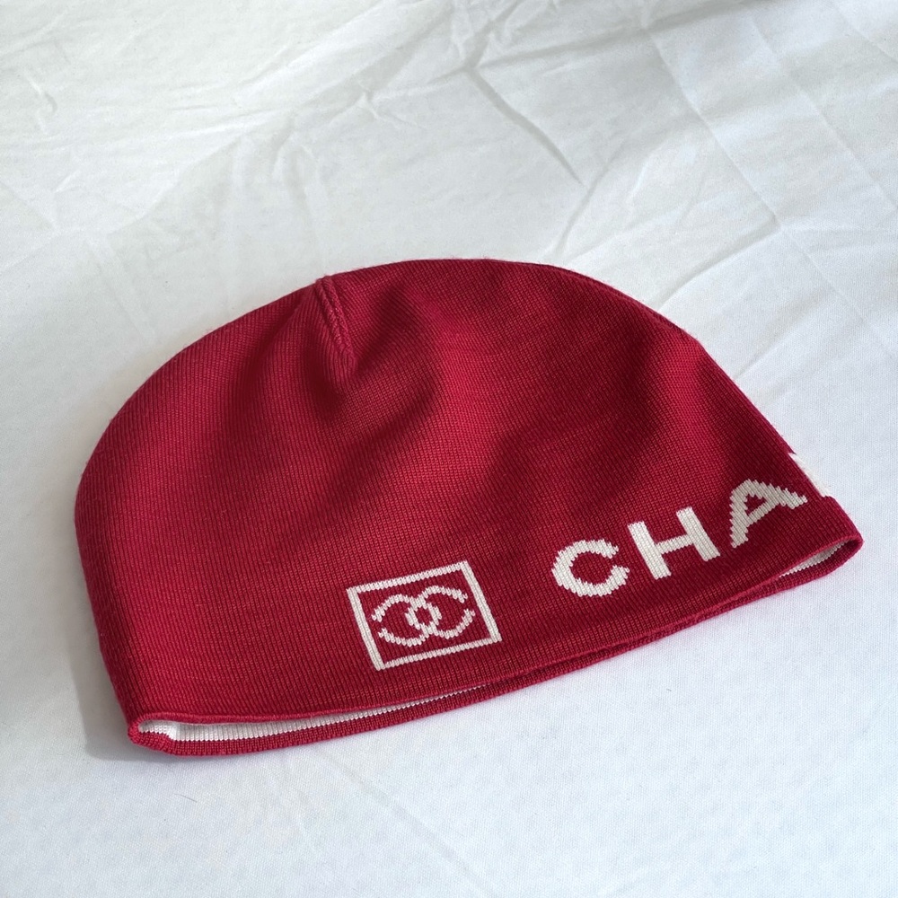 Chanel Vintage Red Beanie